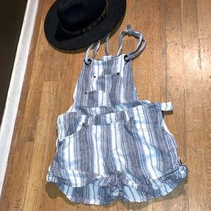 Free People overall striped romper